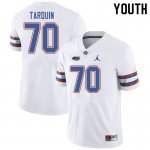 Youth Florida Gators #70 Michael Tarquin NCAA Jordan Brand White Authentic Stitched College Football Jersey TRG7262WW